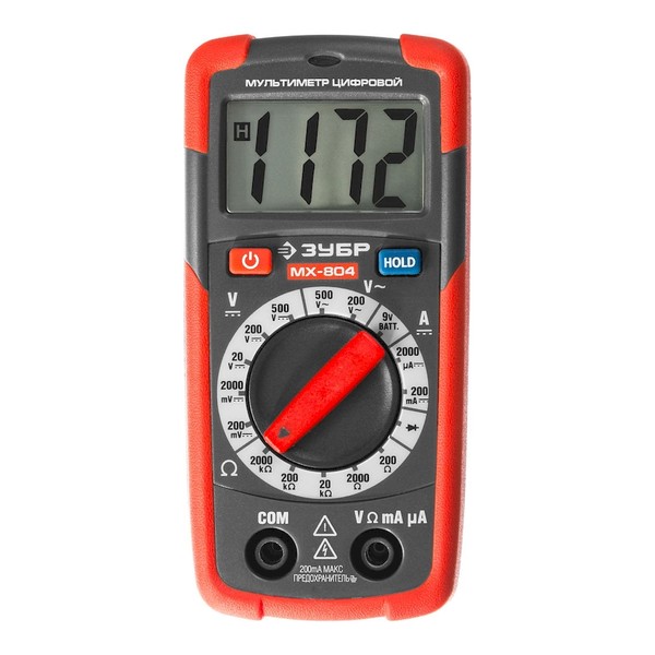 ЗУБР мультиметр цифровой портативный MX-804