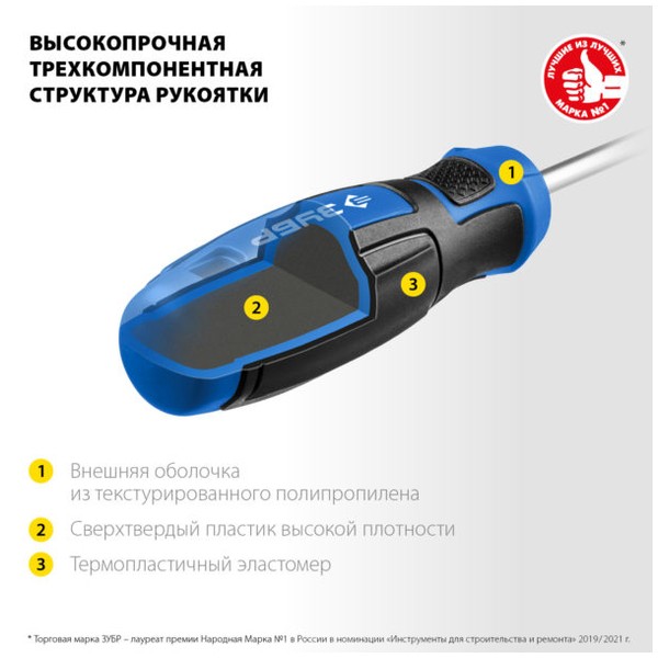 ЗУБР ПРОФЕССИОНАЛ-П2 переставная отвертка SL6 / PH2