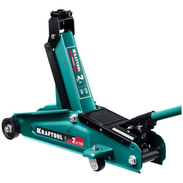 KRAFTOOL RIGID 2.2т 130-375мм подкатной домкрат с увеличенным подъемом